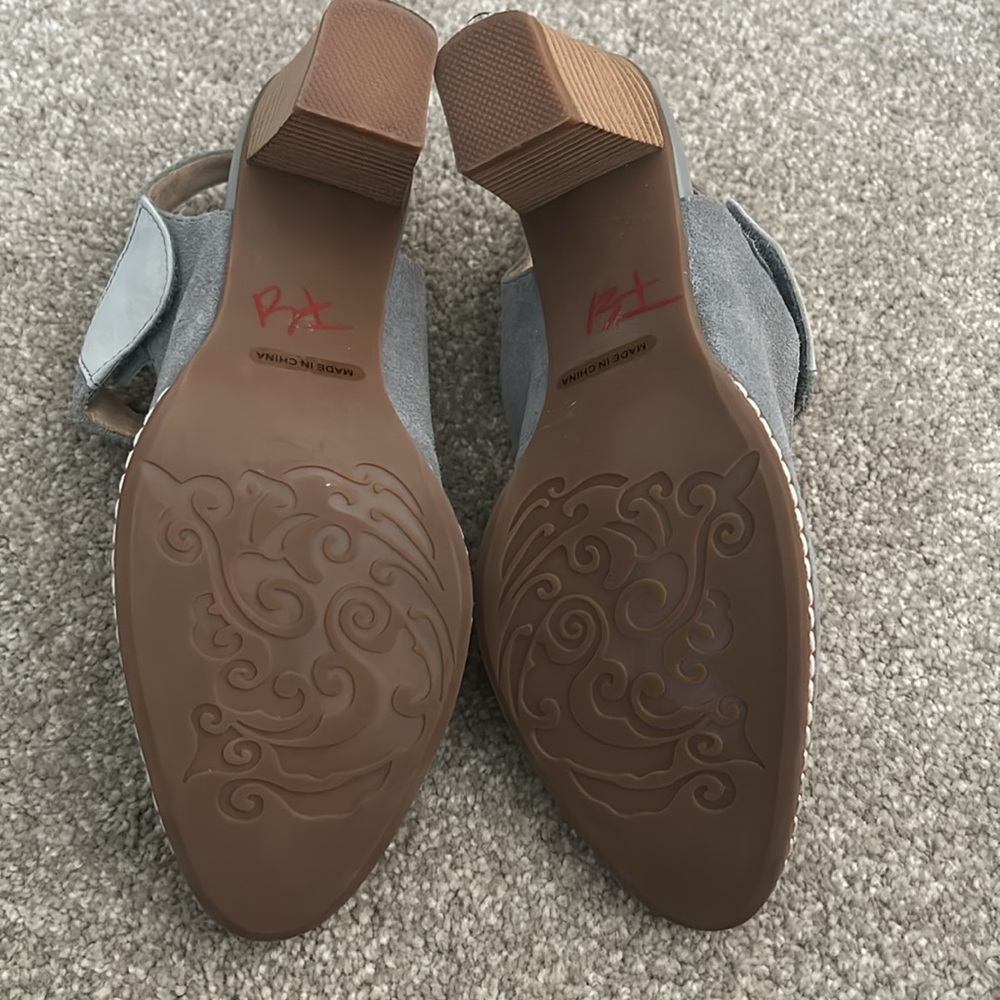 Sundance Eden Path Gray Suede Slingback Heels Size EU37 - Picture 9 of 12